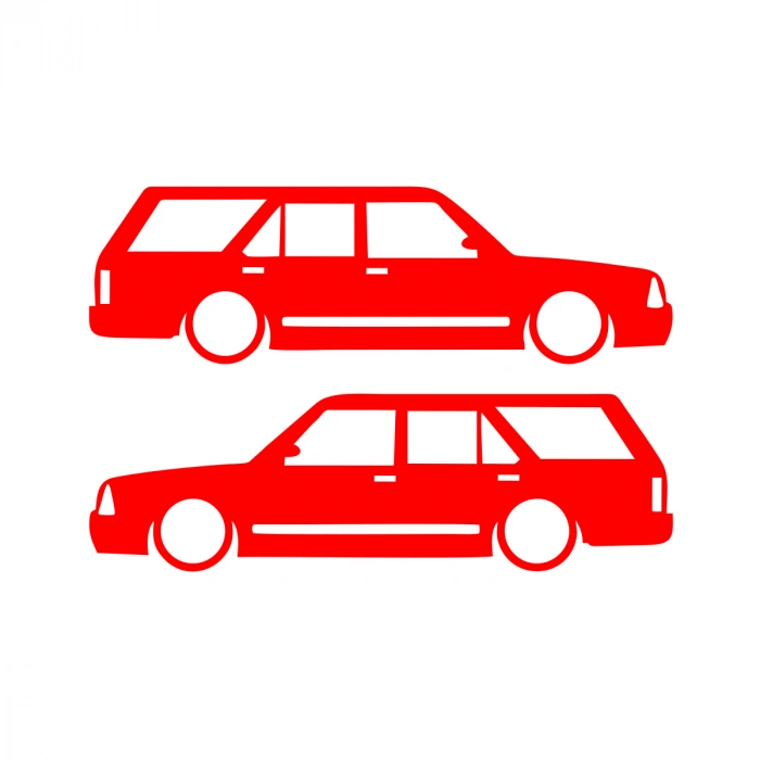 Basık Kartal Sticker 17x17 Cm Kırmızı