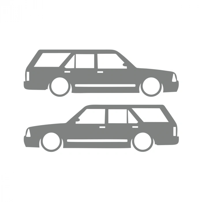 Basık Kartal Sticker 17x17 Cm Gri