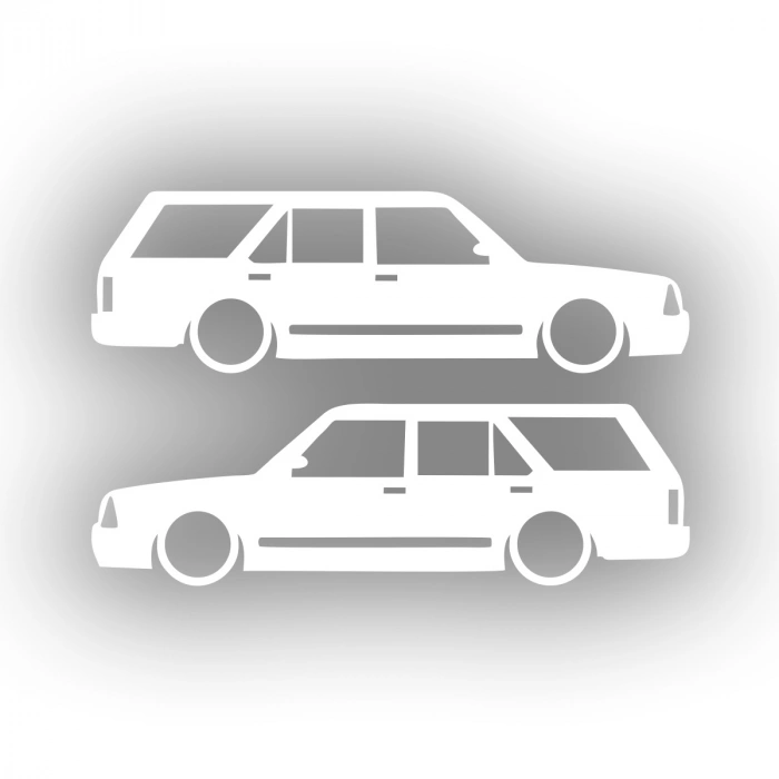 Basık Kartal Sticker 17x17 Cm Beyaz