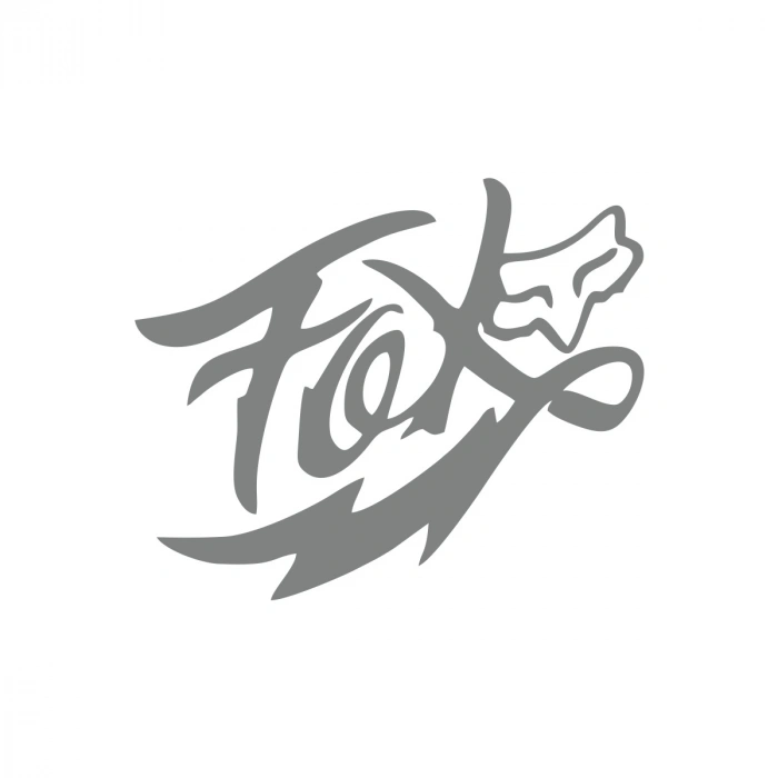 Fox Tilki Sticker 17x17 Cm Gri