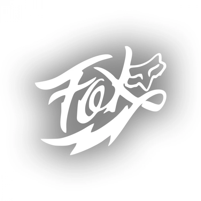 Fox Tilki Sticker 17x17 Cm Beyaz