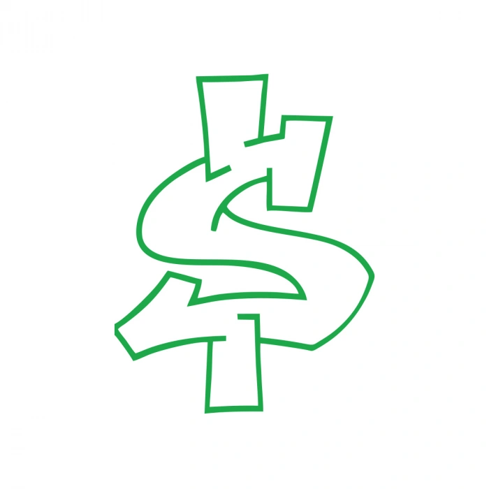 Dolar Sticker 17x17 Cm Yeşil