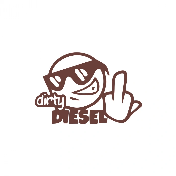 Dirty Diesel Sitcker 17x17 Cm Kahverengi