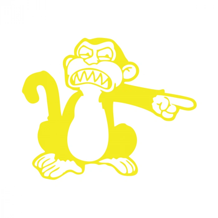 Maymun Sticker 17x17 Cm Sarı