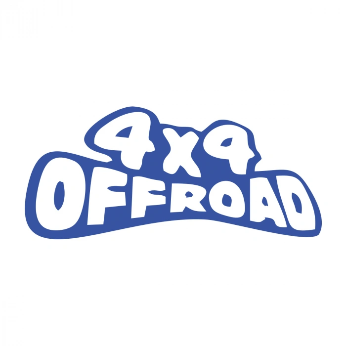 4x4 Off Road Sticker 17x17 Cm Mavi