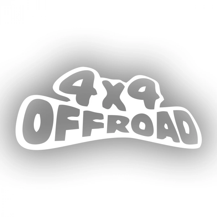 4x4 Off Road Sticker 17x17 Cm Beyaz