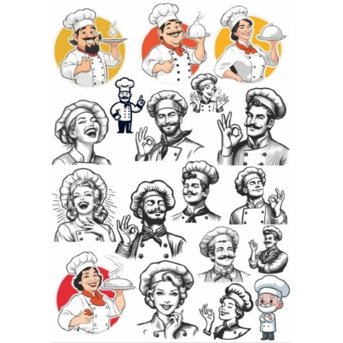 Aşçı Sticker Set