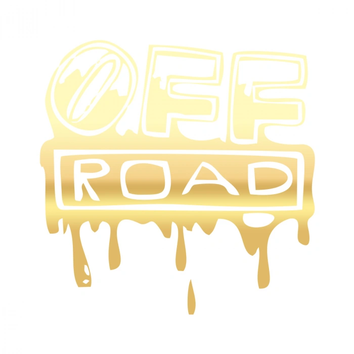 Offroad Sticker 17x17 Cm Gold