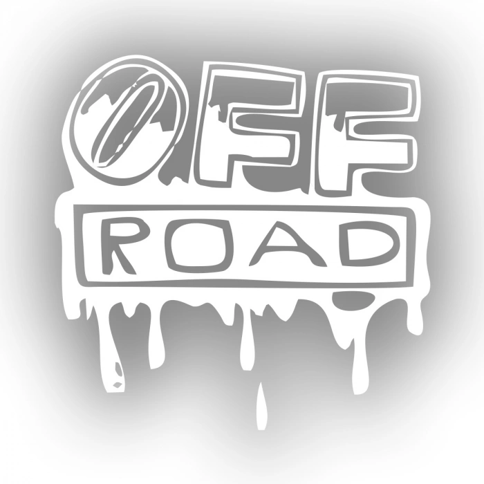 Offroad Sticker 17x17 Cm Beyaz