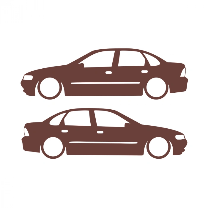 Basık Opel Vectra Sticker 17x17 Cm Kahverengi