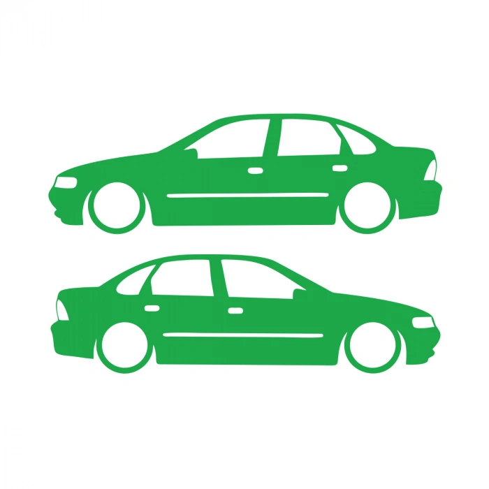 Basık Opel Vectra Sticker 17x17 Cm Yeşil