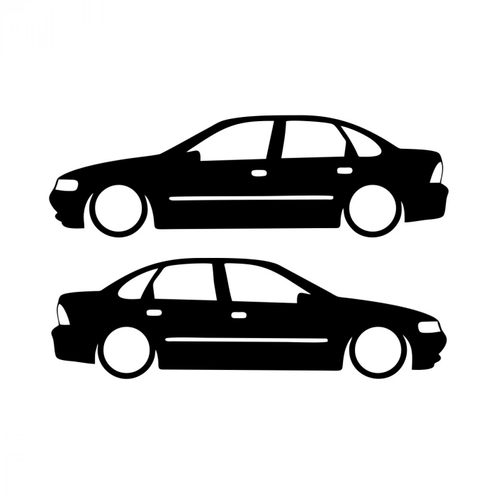 Basık Opel Vectra Sticker 17x17 Cm Siyah