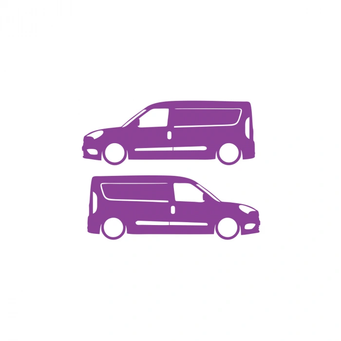 Basık Doblo Sticker 17x17 Cm Mor