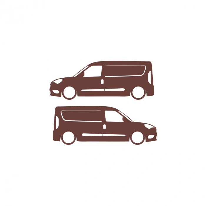 Basık Doblo Sticker 17x17 Cm Kahverengi