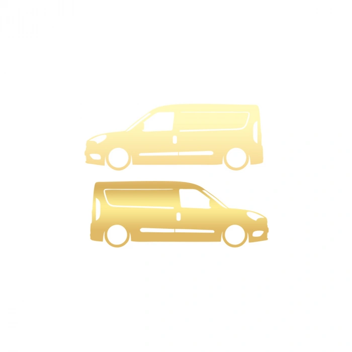 Basık Doblo Sticker 17x17 Cm Gold