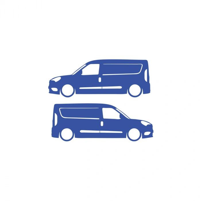 Basık Doblo Sticker 17x17 Cm Mavi