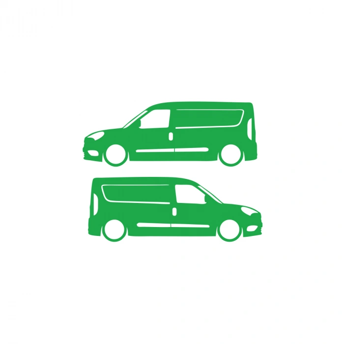 Basık Doblo Sticker 17x17 Cm Yeşil