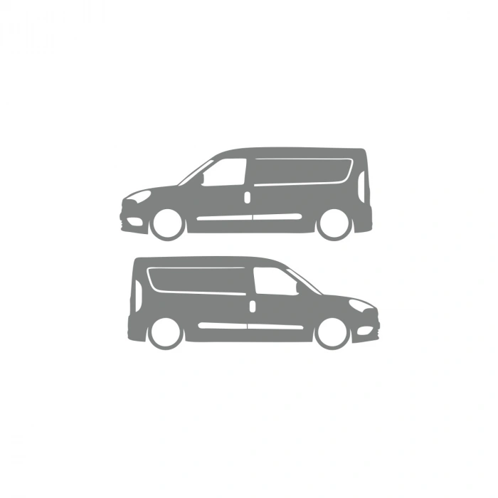 Basık Doblo Sticker 17x17 Cm Gri