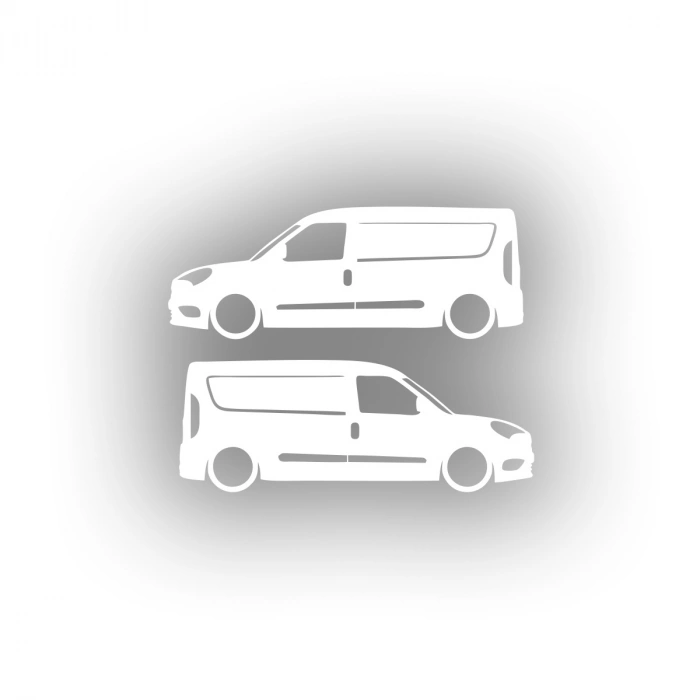 Basık Doblo Sticker 17x17 Cm Beyaz