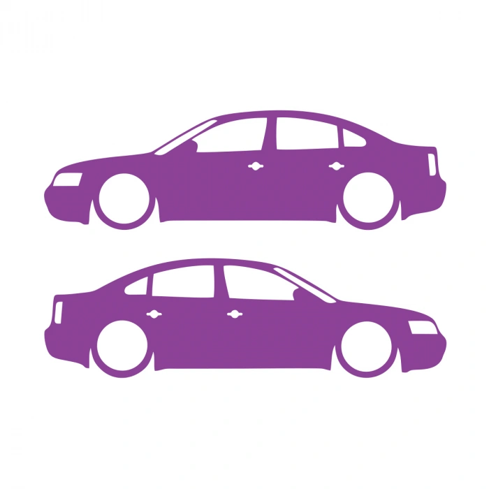 Basık Passat Sticker 17x17 Cm Mor