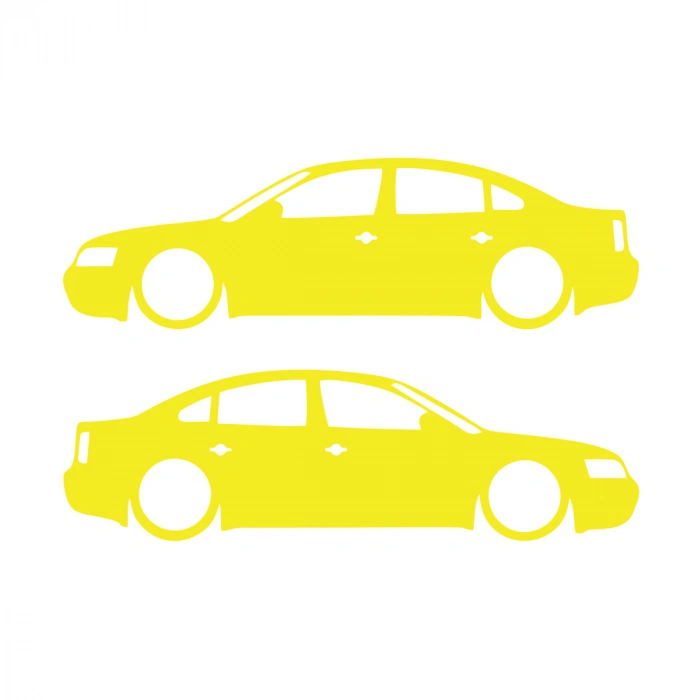 Basık Passat Sticker 17x17 Cm Sarı