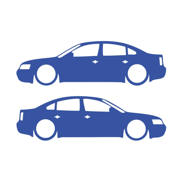 Basık Passat Sticker 17x17 Cm Mavi