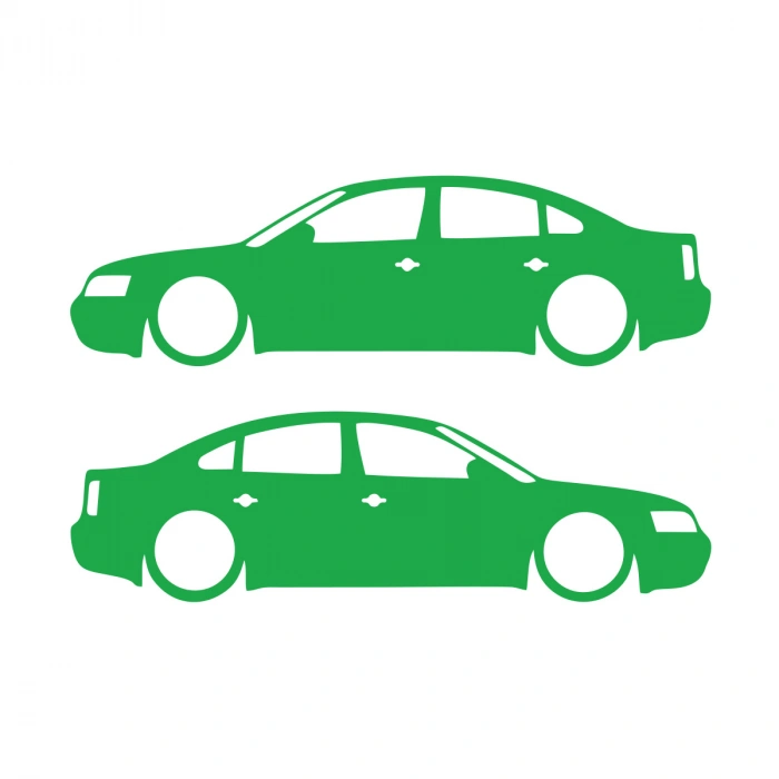 Basık Passat Sticker 17x17 Cm Yeşil