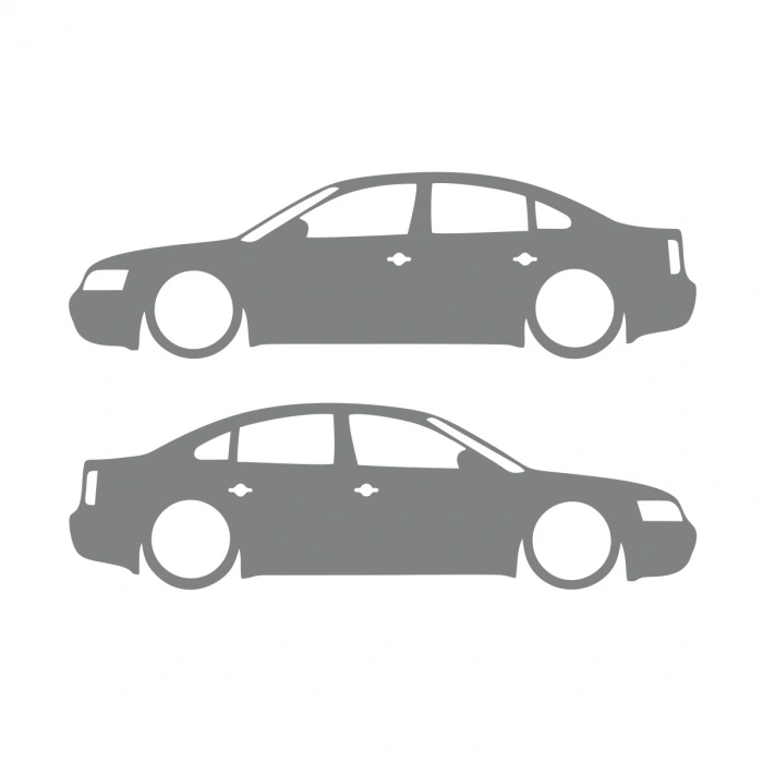Basık Passat Sticker 17x17 Cm Gri