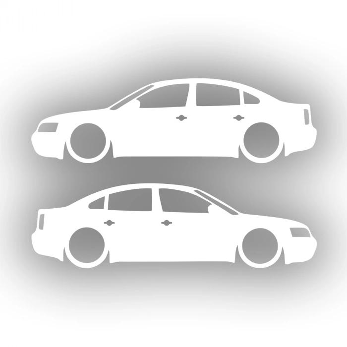 Basık Passat Sticker 17x17 Cm Beyaz