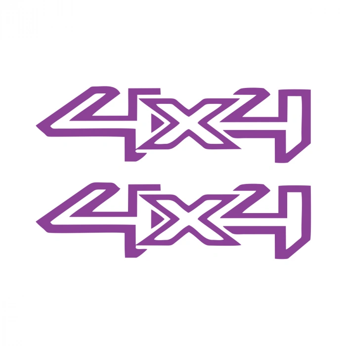 4x4 Sticker 2 Adet  17x17 Cm Mor