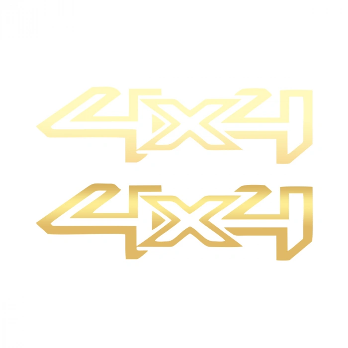 4x4 Sticker 2 Adet  17x17 Cm Gold