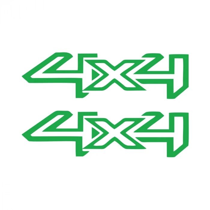 4x4 Sticker 2 Adet  17x17 Cm Yeşil