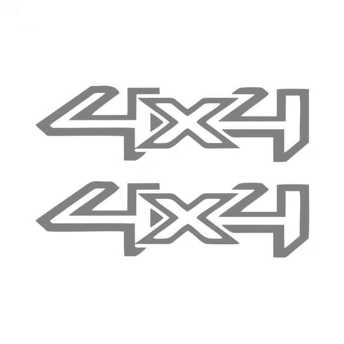 4x4 Sticker 2 Adet  17x17 Cm Gri