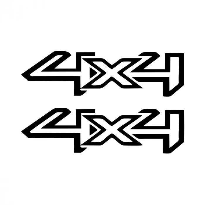 4x4 Sticker 2 Adet 17x17 Cm Siyah