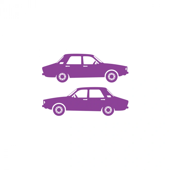 Renault12 Sticker 17x17 Cm Mor