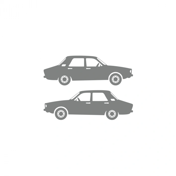 Renault12 Sticker 17x17 Cm Gri