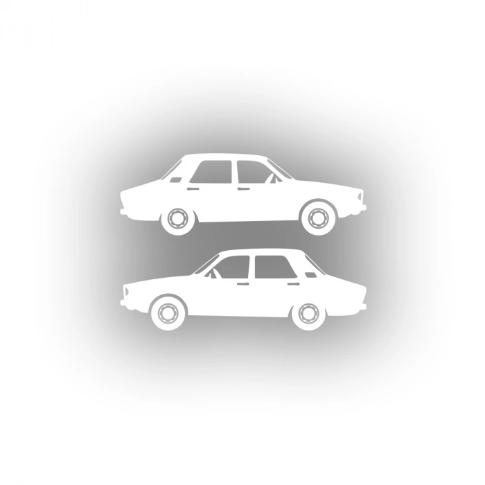 Renault12 Sticker 17x17 Cm Beyaz