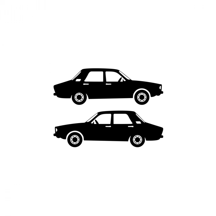 Renault12 Sticker 17x17 Cm Siyah