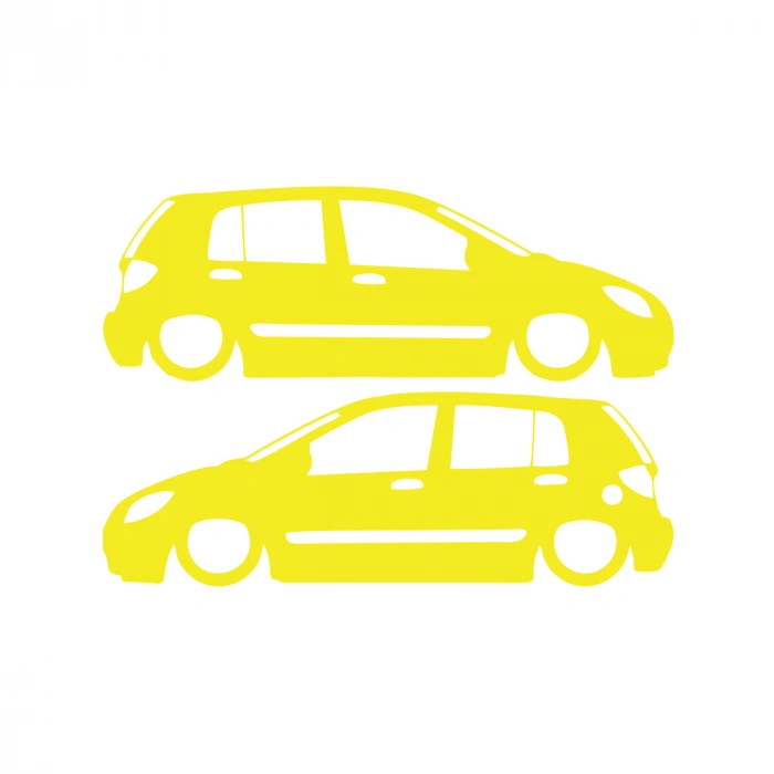 Basık Hyundai Getz Basık Sticker 17x17 Cm Sarı
