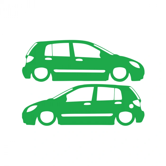 Basık Hyundai Getz Basık Sticker 17x17 Cm Yeşil