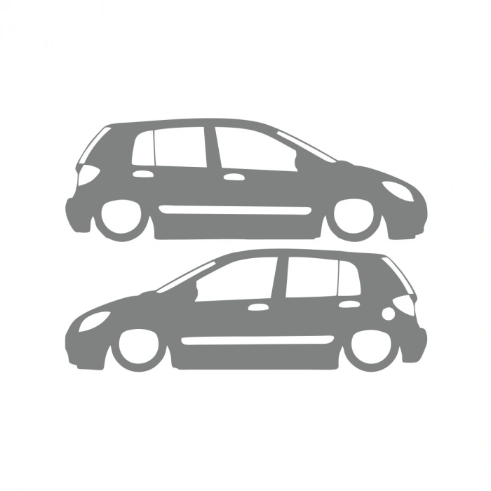 Basık Hyundai Getz Basık Sticker 17x17 Cm Gri