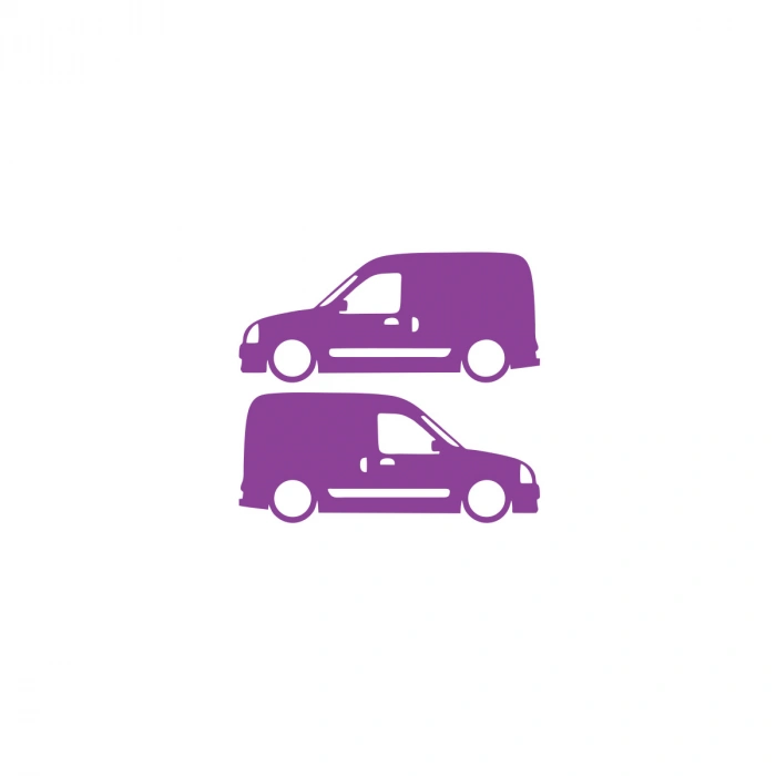 Basık Renault Kangoo Sticker 17x17 Cm Mor