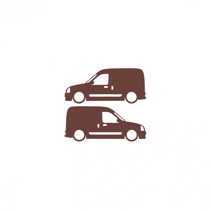 Basık Renault Kangoo Sticker 17x17 Cm Kahverengi