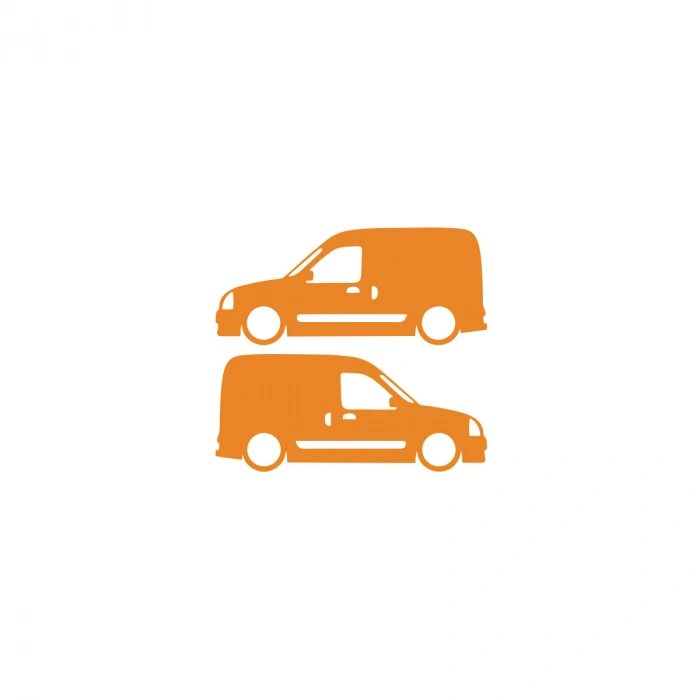 Basık Renault Kangoo Sticker 17x17 Cm Turuncu