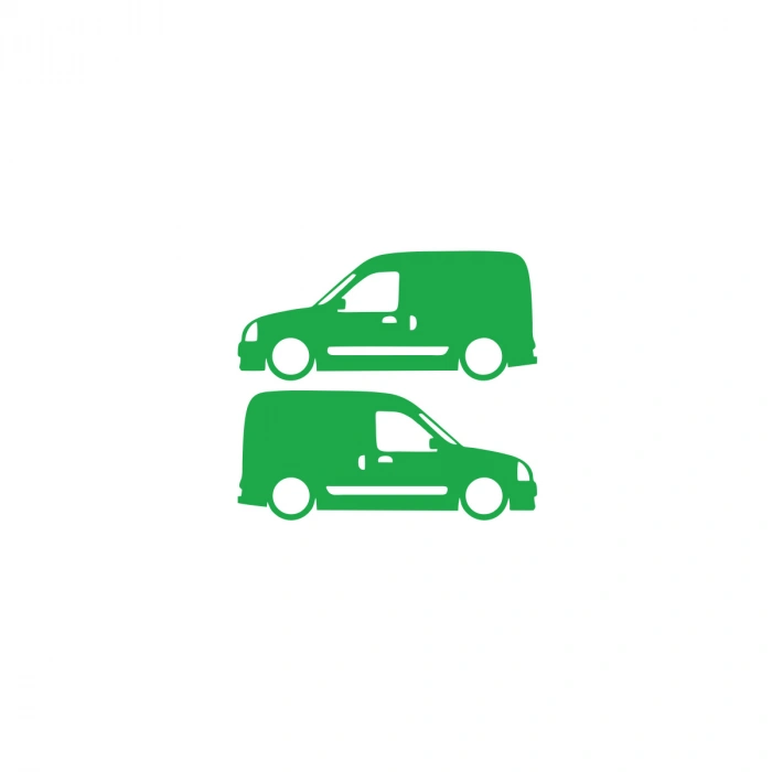 Basık Renault Kangoo Sticker 17x17 Cm Yeşil