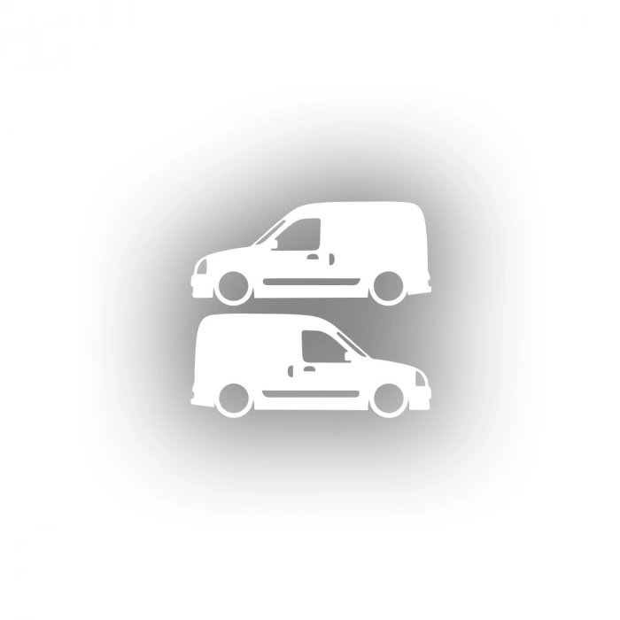 Basık Renault Kangoo Sticker 17x17 Cm Beyaz