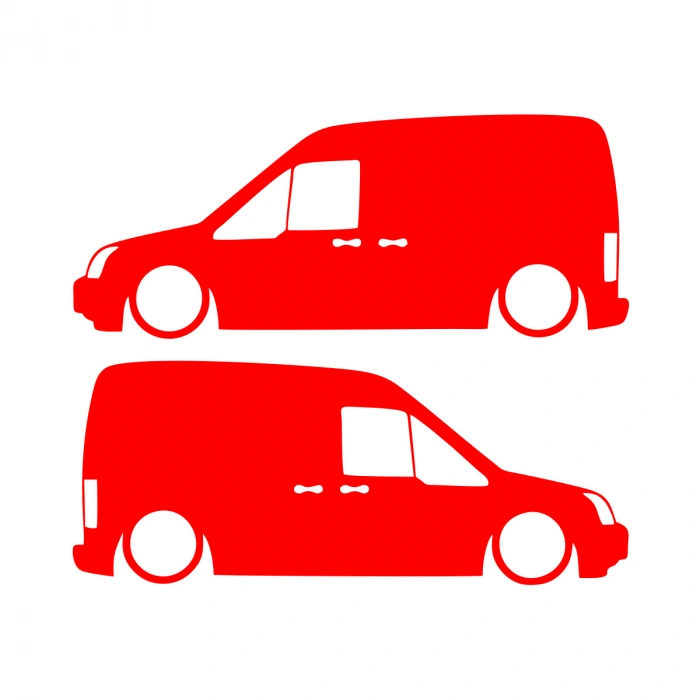 Basık Ford Connect Sticker 17x17 Cm Kırmızı