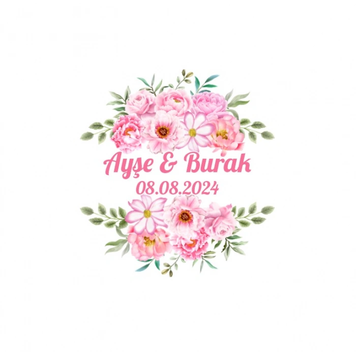 Kış Temalı Şık Dikdörtgen Etiket Kına Nişan Düğün 3x3 cm özel etiket / 50 adet sticker