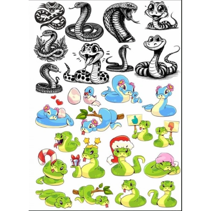 Yılan Sticker Set