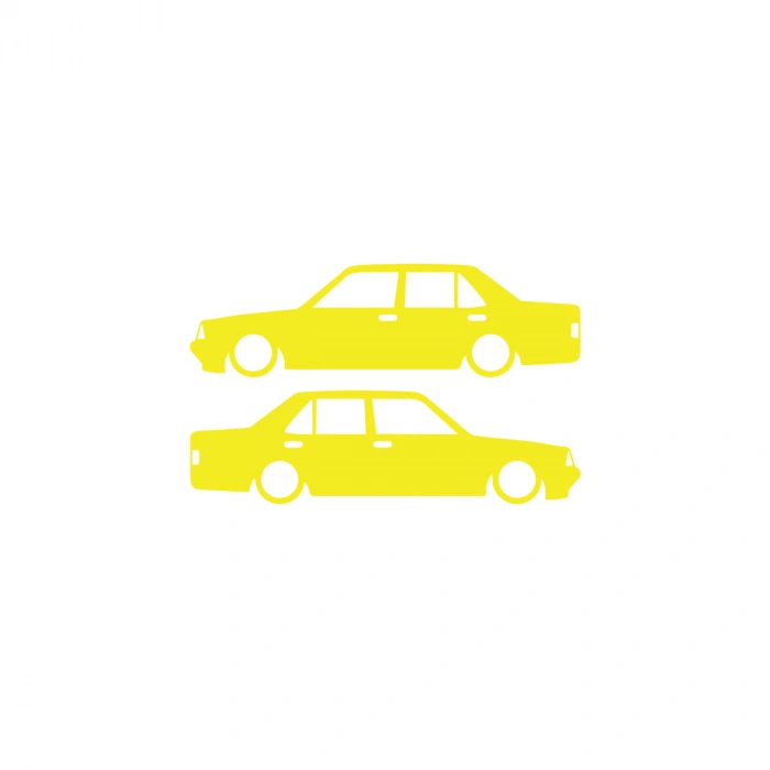 Basık Tofaş Şahin Doğan Sticker 17x17 Cm Sarı